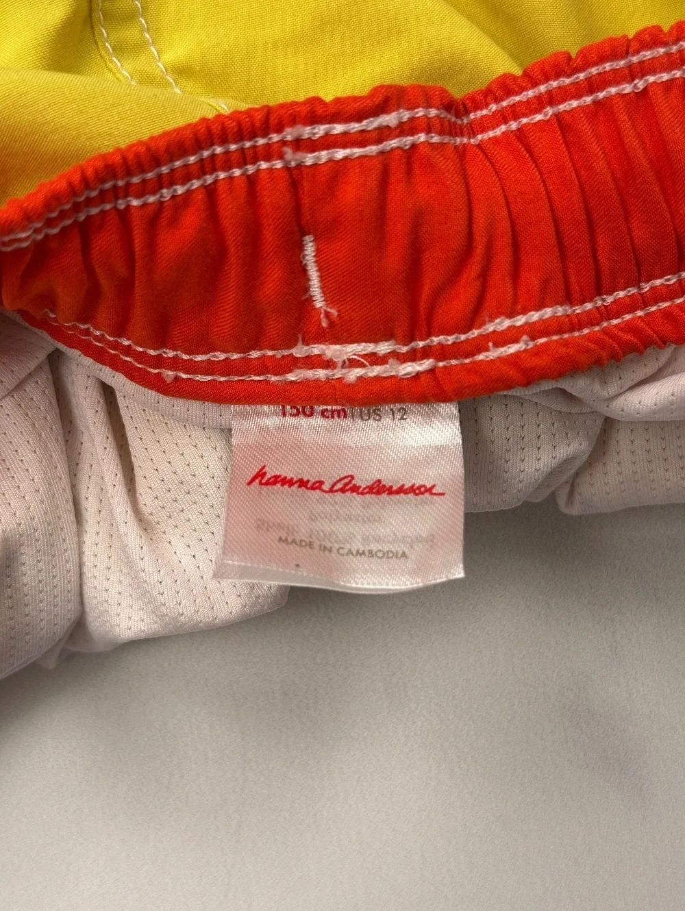 Hanna Andersson Colorblock Swim Shorts Red Blue Yellow - Boys 12